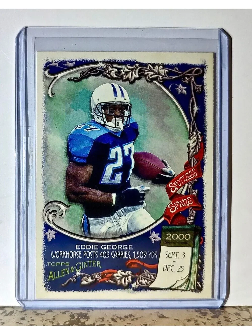 Eddie George 2023 Topps Allen & Ginter Spotless Spans NFL #SS-16 Card Titans